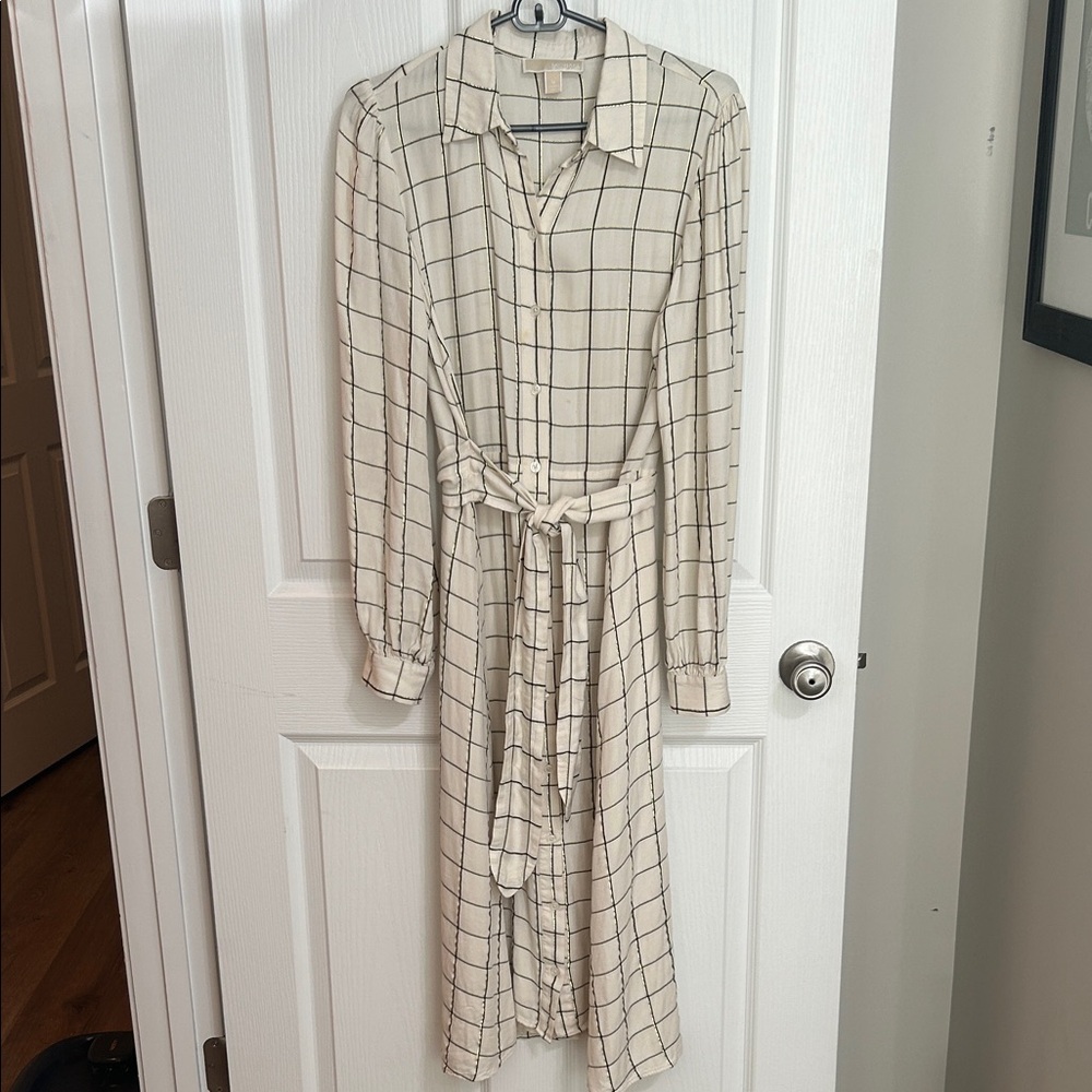 Michael Kors Cream Maxi Shirtdress - Size M